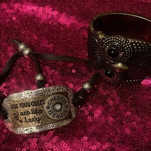 Bronze and Black Bracelet Set